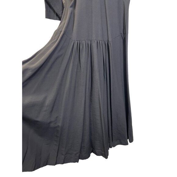 ED Michaels Vintage 80's Black Mock Neck Fit and Flare Maxi Dress - Picture 3 of 9